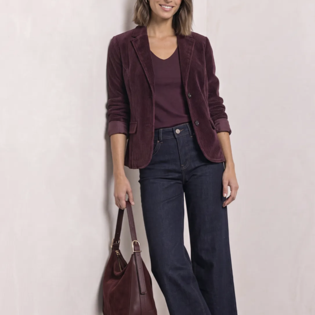 STREET ONE - Blazer en velours côtelé avec col à revers et boutons