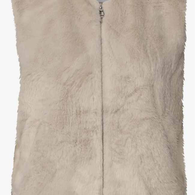 STREET ONE - Gilet en fausse fourrure avec fermeture éclair et poches