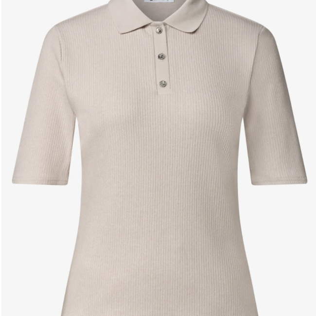 STREETONE - Polo en maille à motif côtelé