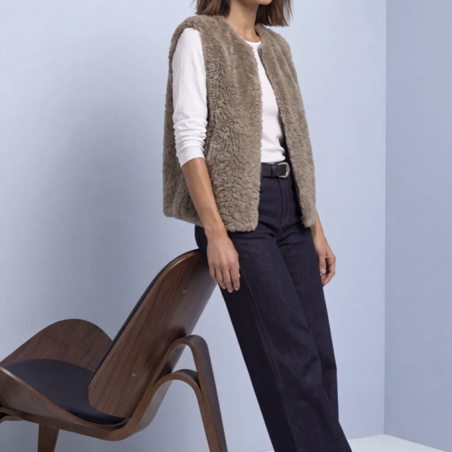 STREETONE - Gilet en fausse fourrure 