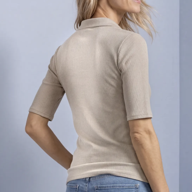 STREETONE - Polo en maille à motif côtelé