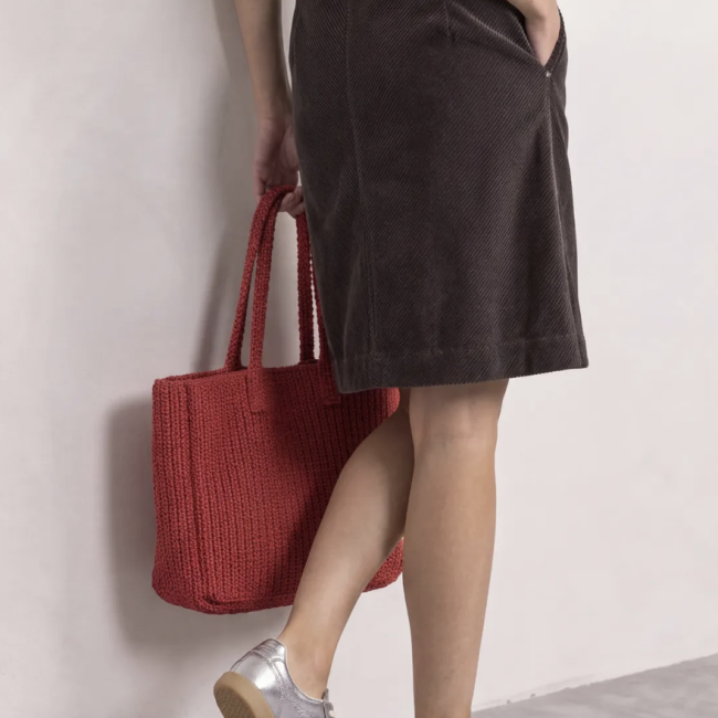 STREETONE - Jupe courte en velours côtelé avec boucle décorative