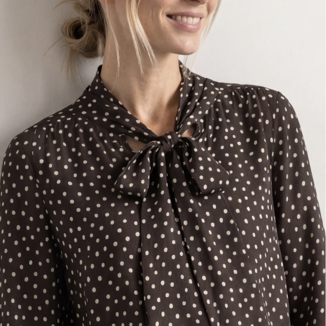 STREETONE - Blouse à manches longues avec nœud décoratif