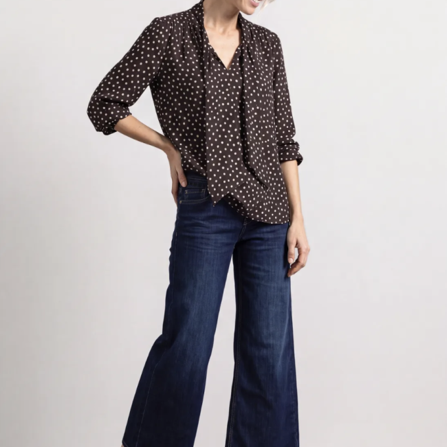 STREETONE - Blouse à manches longues avec nœud décoratif