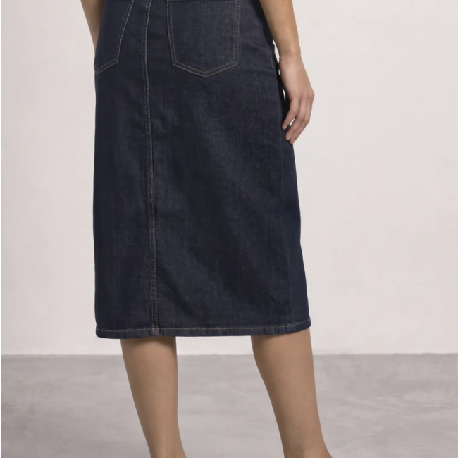 STREETONE - Jupe mi-longue taille haute à ceinture
