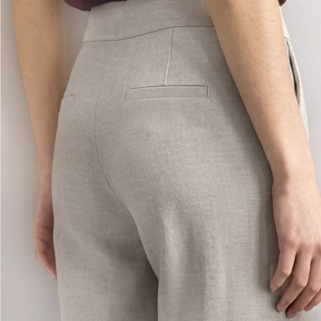 STREETONE - Pantalon large taille haute avec boucles décoratives